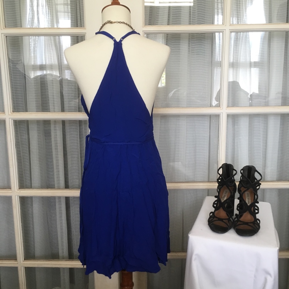 NWT Blue Ruffle Dress - Picture 2 of 3